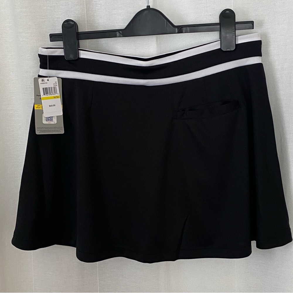 NWT PGA TOUR Black And White Golf Skort Sz M